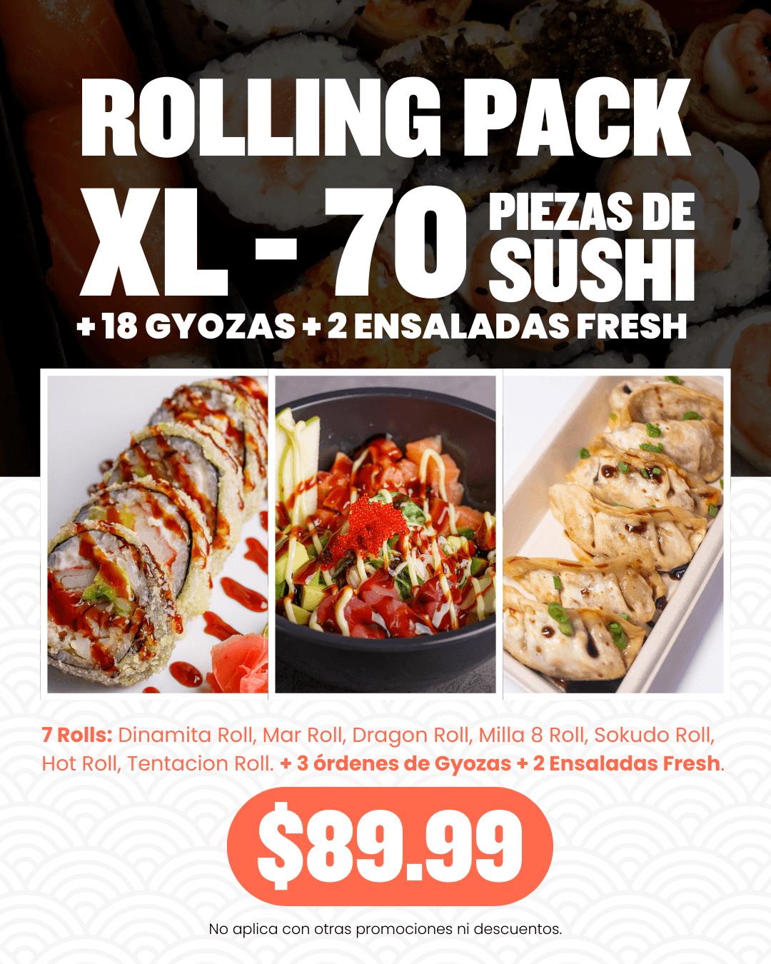Sushi Pack 70 pcs XL